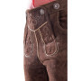 Pantacourt de costume folkorique pour femme en cuir et en daim- marron - Marron - W42