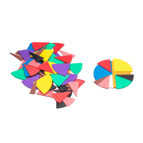 WISSNER® AKTIV lernen - Fractions Plastiques Rondes, 10 Cercles complets, en Coffret Plastique - RE-Plastic®