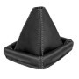 L&P A0025 Soufflet Sac Manchette manchon de commutation 100% cuir véritable veritable noir noire couture fil gris transmission m