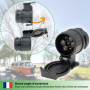 fouraces Adaptateur de remorque de 13 Broches vers 7 Broches - Noir - pour Voiture, remorque, attelage, Caravane