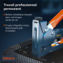 Presch Kit d'agrafeuse manuelle professionnelle - Agrafeuse murale avec un assortiment de 600 agrafes pour le bois, le tissu, le
