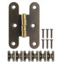 FUXXER Lot de 6 charnières classiques en métal bronze antique vintage 55 x 37 mm