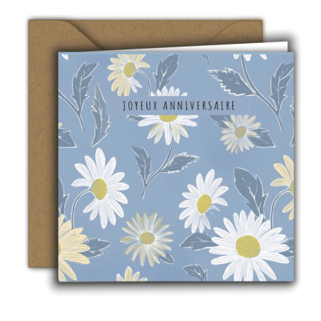 Edition Colibri Carte d’anniversaire pour femme – Carte de vœux haut de gamme avec enveloppe – Carte pliée carrée (15x15 cm) – P