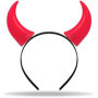 Hatstar Serre-tête cornes de diable rouge | Oreilles de diable de vampire pour costume de fête | Bijou de tête pour homme et fem