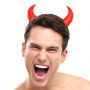 Hatstar Serre-tête cornes de diable rouge | Oreilles de diable de vampire pour costume de fête | Bijou de tête pour homme et fem