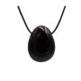 Taddart Minerals - Pendentif - En pierre précieuse naturelle tourmaline Schörl - Avec chaîne en cuir, Tourmaline