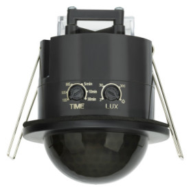 SEBSON Detecteur de Mouvement Exterieur Encastré - Portée de Détection 20m/360° - Montage au Plafond - Capteur Infrarouge progra