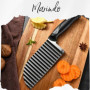Marindo Coupe-frites, fruits et légumes, etc. Lame en acier inoxydable de 17 cm pour des coupes attrayantes
