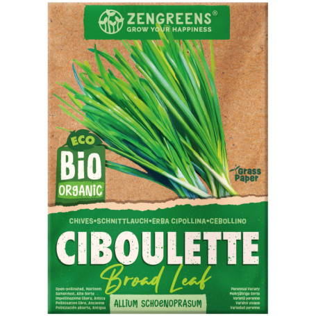 ZenGreens® – Graines de ciboulette bio - Graines d'herbes aromatiques à cultiver facilement au jardin, sur le balcon ou en cuisi