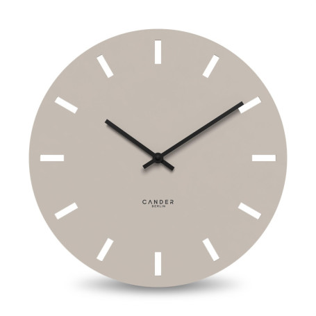 Cander Berlin MNU 2550 P XXL Horloge murale silencieuse sans bruit de tic-tac pour salon moderne vintage Gris chaud Taille XXL
