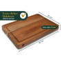 Woolf & Woods Planche à découper en bois extra épaisse - Produit naturel pur en acacia - Durable - Non traité - Planche de cuisi