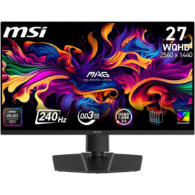 MSI MAG 273QP QD-OLED X24 écran Gaming 26,5" WQHD - Dalle Quantum Dot OLED 2560 x 1440, 240Hz / 0,03ms, 99.1% DCI-P3, ΔE≤2, Disp