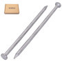 SKIR'CO Lot de 150 clous carrés torsadés en acier zingué 4,0 x 100 mm