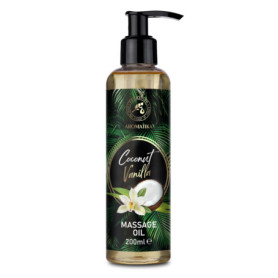 Huile de Massage Coco Vanille 200 ml - Huile d'Amande - Huile de Pépins de Raisin - Huile de Jojoba - Huile de Pépins de Pêche -