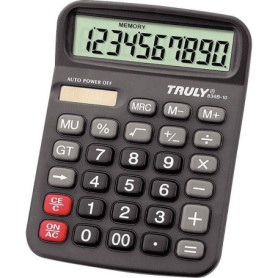 TRULY- 836B - Calculatrice de Bureau Solaire, Machine à Calculer, 10 Chiffres, 93mm x 127mm x 39mm