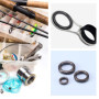 40pcs Canne à Pêche Céramique Guides Anneau Ensemble 10 Tailles 4.8mm-29.9mm Diamètre Extérieur Remplacement Canne à Pêche Oeil 