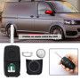 Coque de clé télécommande de voiture à 3 boutons 5K0837202AD compatible avec VW Caddy Transporter T5 433 MHz