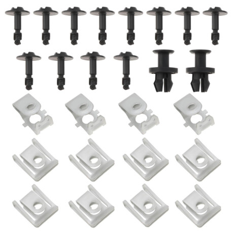 OTOTEC 26 Pièces Kit de Vis de Fixation pour sous-Plateau de Moteur Clips de Fixation pour Moteur Compatible avec Audi A4 B8 200