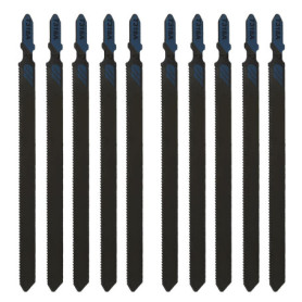 EMSea 10x T136A Lames de Scie Sauteuse en Acier Haute Vitesse 107mm Longueur de Travail Droite Coupe Rapide Lames de Scie Sauteu