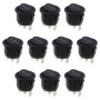 YINETTECH 10pcs Iterrupteur à Bascule SPDT AC 10A/125V 6A/250V 3 Broches 3 Positions on/Off/on Snap-in Voiture Interrupteur à Ba