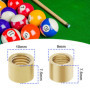 Lot de 10pcs Viroles de Queue de Billard Filetées pour Embouts Adhésifs en Laiton Accessoires de Réparation de Billard (9mm et 1
