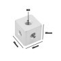 YINETTECH Lot de 20 Connecteurs Cubiques M3 en Aluminium Bloc de Fixation Carré Hexagonal pour Feuille Acrylique Fixe Matériel d