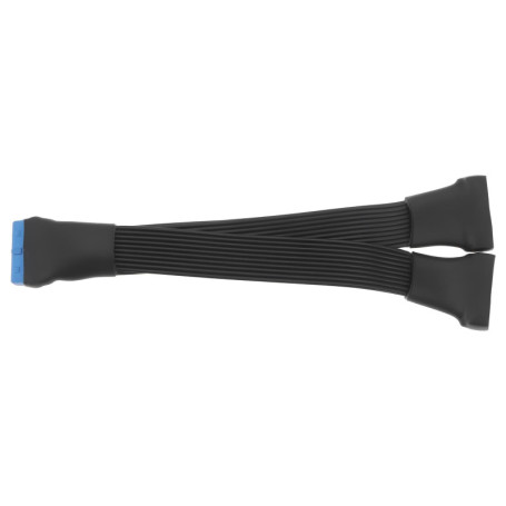 YINETTECH Câble d'extension Répartiteur USB 3.0 19/20 Broches 1 à 2 en Forme de Y Adaptateur Interne Répartiteur de Concentrateu