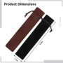 Iegefirm 100 Pièces de Pochettes à Stylos en Velours avec Cordon de Serrage, Porte-Stylos, à Crayons Simples 1,4 X 6,9 Pouces