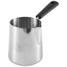 OVNSHVN Pot Chauffe-Beurre de Lait de 350 ML, CafetièRe Turque, Pot de Fonte de CuisinièRe en Acier Inoxydable avec Bec Verseur 