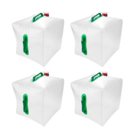 berjalan Lot de 4 bidons d'eau pliables avec bec verseur de 20 l