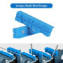 Comphic Coussins de Mâchoire D'Étau 5 Pouces, 1 Paire Mâchoires Souples pour Étau D'Établi, Universels, à Rainures Multiples, Se