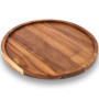 IMCCZONY Plateau Rond en Bois, Plateau de Service en Bois, Plateau de Service, Planche de Charcuterie pour Apéritif, Organisateu