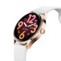 Ice-Watch - Ice Smart 3.0-1.2 Rose-Gold White AMOLED GPS - Montre connectée Ronde Rose-Gold pour Femme avec Bracelet en Silicone