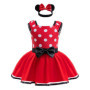 Lito Angels Deguisement Robe Minnie Mouse pour Bebe Filles avec Bandeau Taille 12-18 mois, Rouge