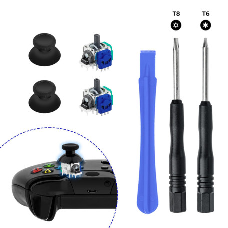 Mcbazel Joysticks de Réparation Hall Effect pour Xbox Series X&S/One/One X/One S, Accessoires de Remplacement pour Manette Xbox,