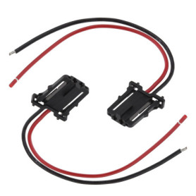ECSiNG Lot de 2 connecteurs à 2 broches compatibles avec VW Audi Skoda Seat 3B0972702 1J0971972 - Faisceau de câble LED pour por