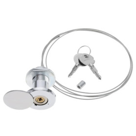 LT Easiyl Serrure de Porte Garage d'urgence avec Fil d'acier et 2 Clés pour Portes de Volets Roulants et Serrure de Portes de Ga