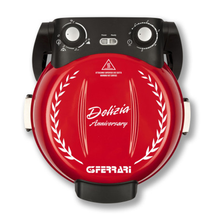 G3 Ferrari - G10177 Four à pizza Delizia Anniversary, 400 Degré Celsius, Édition Limitée, Coupole en INOX, Pelles en Aluminium e