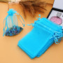 Wady - Lot de 100 sachets en organza avec cordon de serrage pour cadeaux, bijoux, fête de mariage, 7 x 9 cm, bleu d’eau
