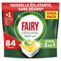 Fairy Original Tablettes Lave-Vaisselle Tout En 1 Parfum Citron, 84 Capsules, Efficaces Contre Graisse Incrustée, Action Sel et 