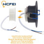 HCFEI Lot 6 Spots LED Encastrables Complet Noir Rond avec Ampoules GU10 Module Blanc Chaud 3000K 5W 430lm eqv. 50W IP20 Dimmable