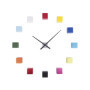 Karlsson KA5698MC Horloge murale, Plastique, Multicolore, Taille uniq, D41cm Cubes H6 x 6 x 5,5 cm