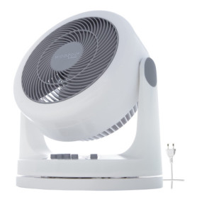 Iris Ohyama Woozoo Ventilateur de Table, 33m², Ventilateur de Bureau, Blanc, 3 Vitesses, Oscillation, Silencieux, Portable, Idéa
