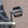 BBB ErgoRide BPD-46 Pédales Plates de vélo de Ville avec réflecteurs et antidérapantes, légères et durables pour vélos urbains e