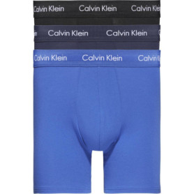 Calvin Klein Boxer Homme Lot De 3 Coton Stretch, Multicolore (Black/Blueshadow/Cobaltwater Dtm Wb), L