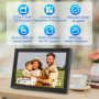 Cadre photo numérique avec Wi-Fi - Écran tactile 10,1" et 160 Go - Application gratuite - Cadre photo numérique - Noir - de Saaf