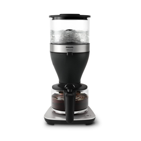 Philips Cafetière Filtre - 1.25L, Jusqu'à 15 Tasses, Bouillir et Infuser, Noir/Argent (HD5416/60)