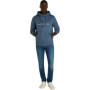Calvin Klein Jeans SEASONAL MONOLOGO REGULAR HOODIE Sweat à capuche Homme, Bleu (Blue Coast), XS