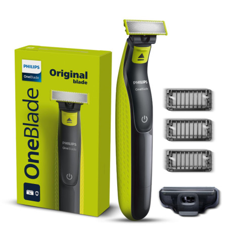 Philips OneBlade Turbo2X Tondeuse et coiffeur hybrides | Parfait pour le confort de la peau | Dual Protech Tech | Convient à tou