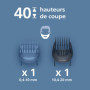 Philips Tondeuse à barbe série 5000 - Lames en métal auto-affûtées, 40 hauteurs de coupe réglables, Technologie BeardSense, Syst